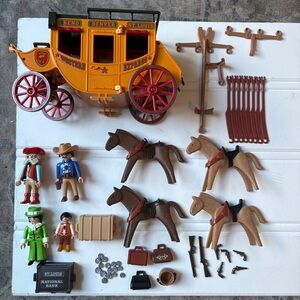 Vintage 1994 Playmobil Western Express Stage Coach Wagon 3803 - Complete